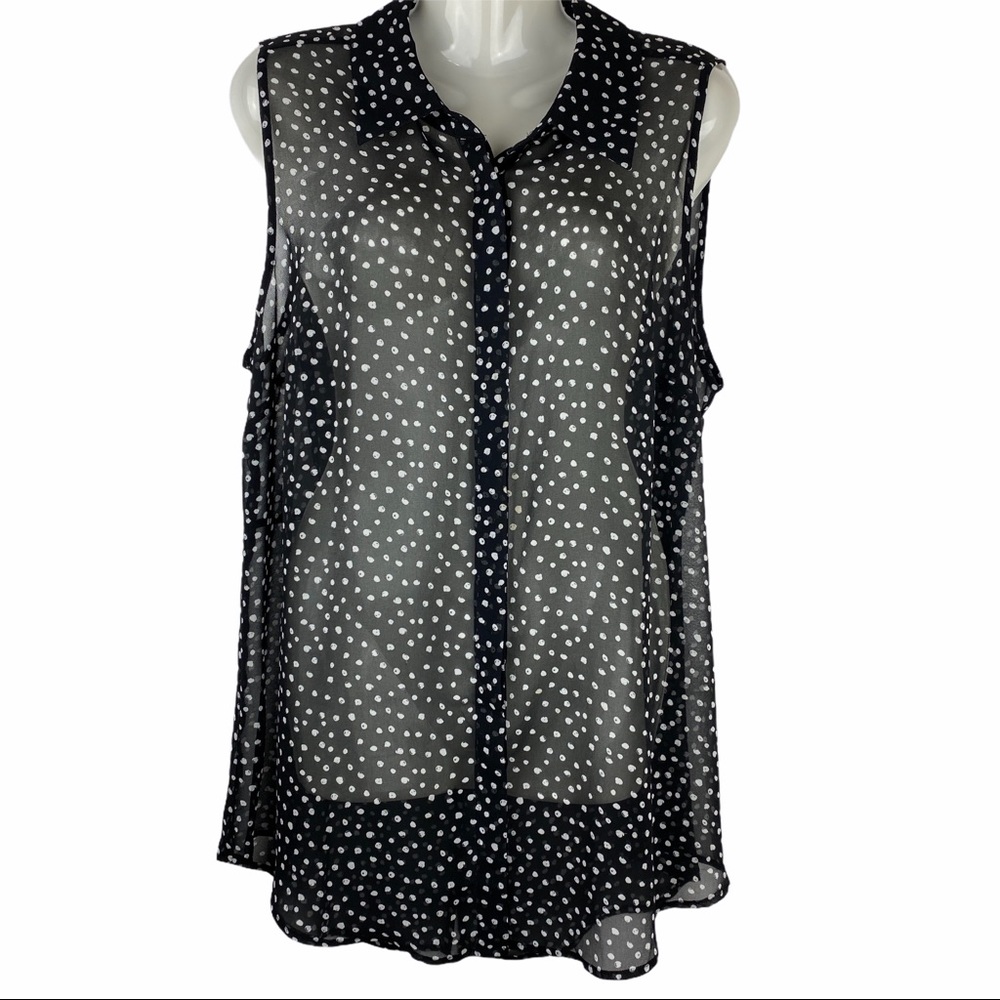 Lane Bryant Sheer Sleeveless Blouse